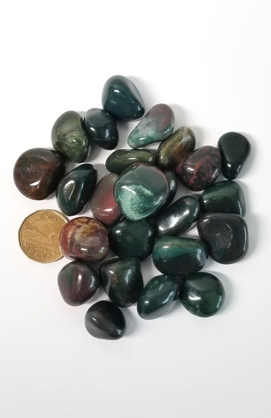 Tumbled Gemstones - Bloodstone (Heliotrope)