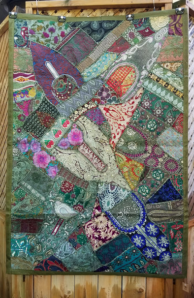 Handmade Tapestry Wall Hanging - Green 2