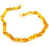 100% Certified Baltic Amber Baby Necklace Matte Honey