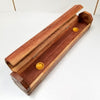 Wood Incense Coffin Box - Inlay Brass Buddha