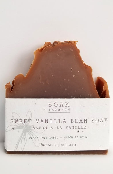 SOAK Bath Co. - Sweet Vanilla Bean Soap Bar