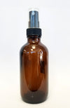 Amber Glass Bottle with Black Mister - 4 oz