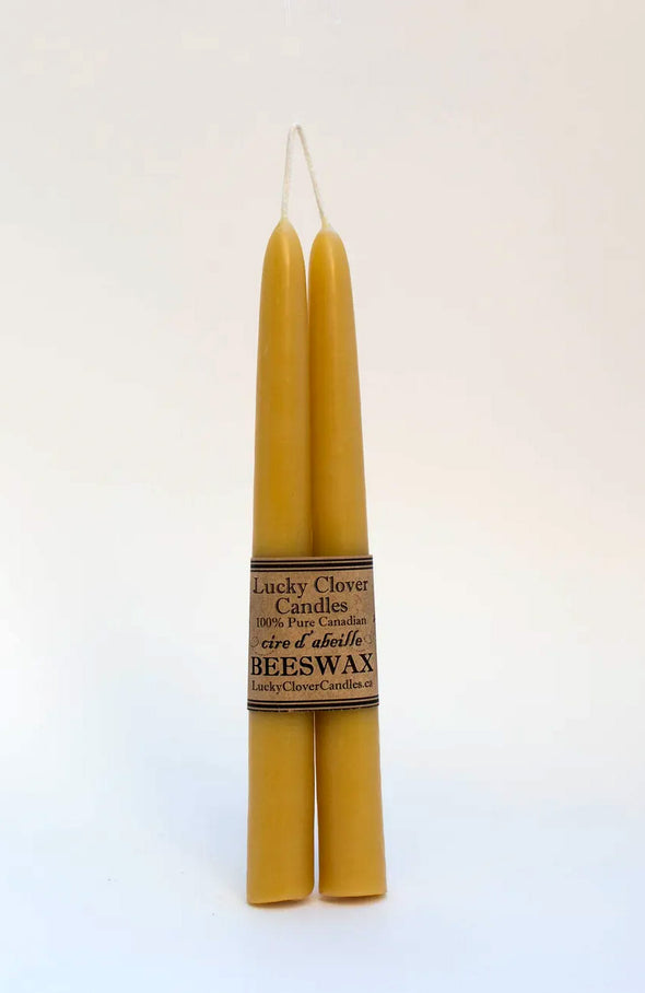 100% Pure Beeswax Tapers (Natural) - 8" and 12"
