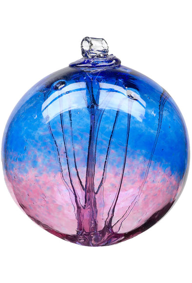 Olde English Witch Ball ~ Cobalt and Pink