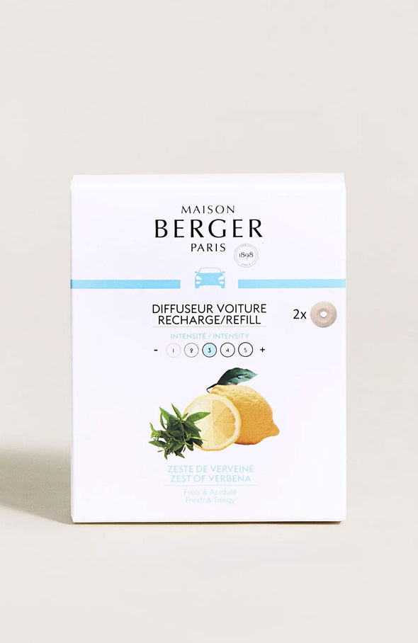 Maison Berger Set of 2 Car Diffuser Refills - Zest of Verbena