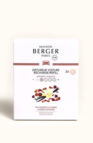 Maison Berger Set of 2 Car Diffuser Refills - Amber Powder
