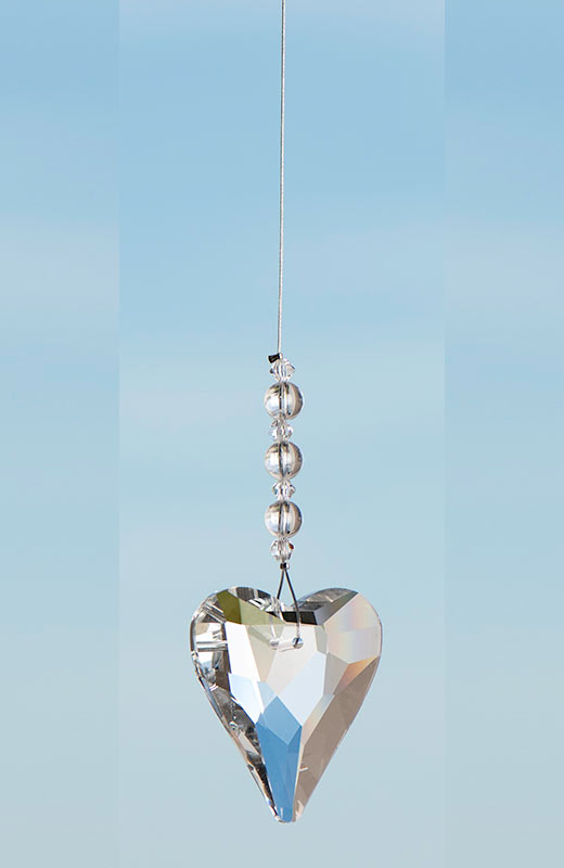 Healing Hear Energy Crystal Suncatcher  – Quartz