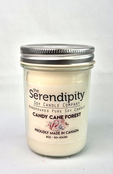 Pure Soy Wax Candle - Candy Cane Forest