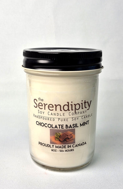 Pure Soy Wax Candle - Chocolate Basil Mint