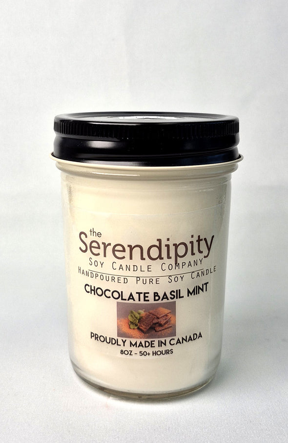 Pure Soy Wax Candle - Chocolate Basil Mint