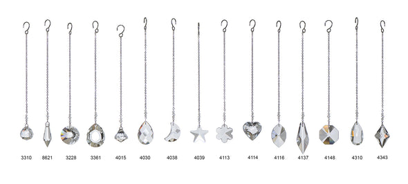 Small Faceted Diamond Cut Drop Crystal Suncatcher  – Clear