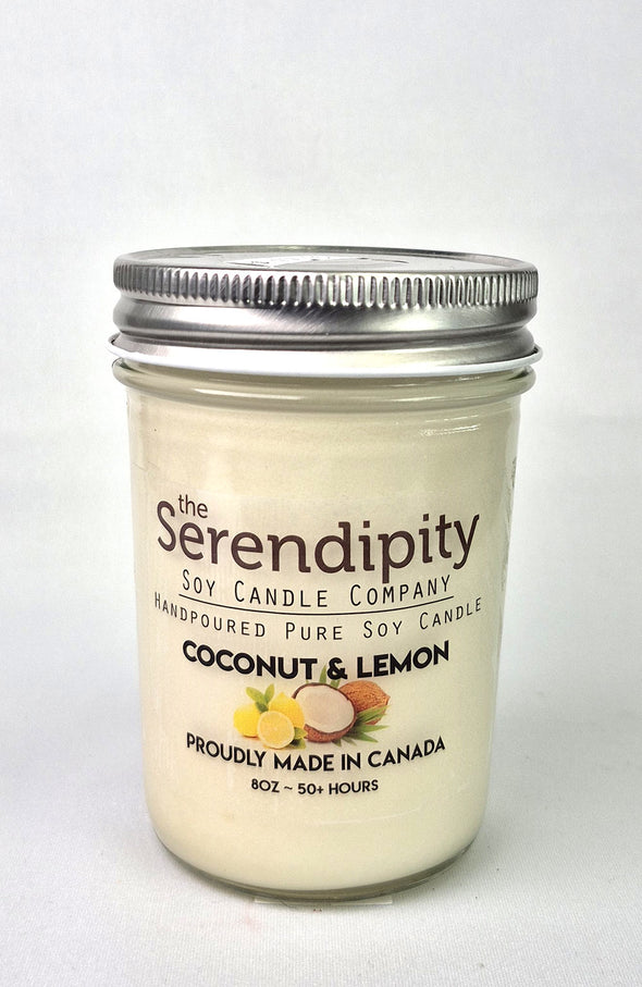 Pure Soy Wax Candle - Coconut & Lemon