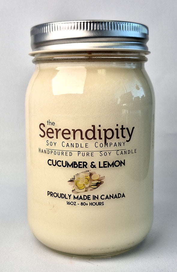 Pure Soy Wax Candle - Cucumber Lemon