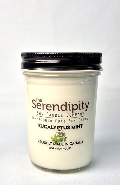 Pure Soy Wax Candle - Eucalyptus & Mint