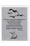 Plantable Greeting Card ~ Encouagement: Sail away from the safe harbour