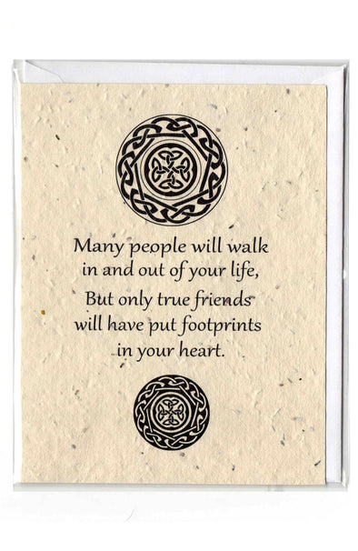 Plantable Greeting Card ~ Friendship: Only true friends...