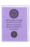 Plantable Greeting Card ~ Friendship: Only true friends...