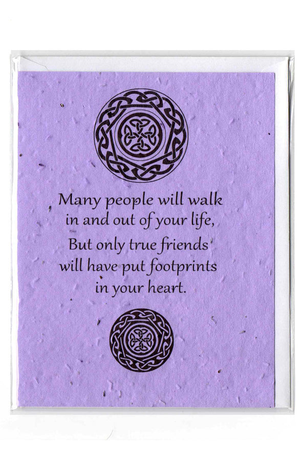 Plantable Greeting Card ~ Friendship: Only true friends...