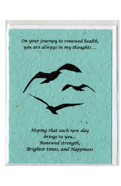 Plantable Greeting Card ~ Get Well: Journey to renewed health