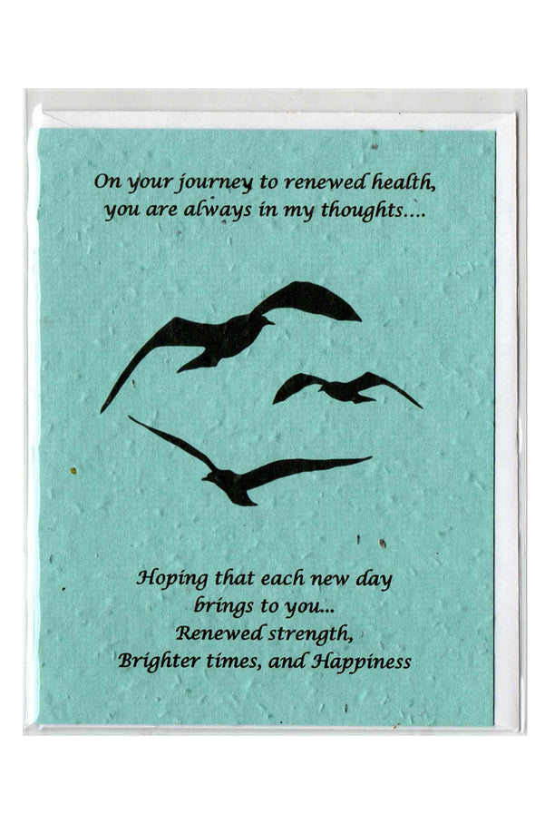 Plantable Greeting Card ~ Get Well: Journey to renewed health