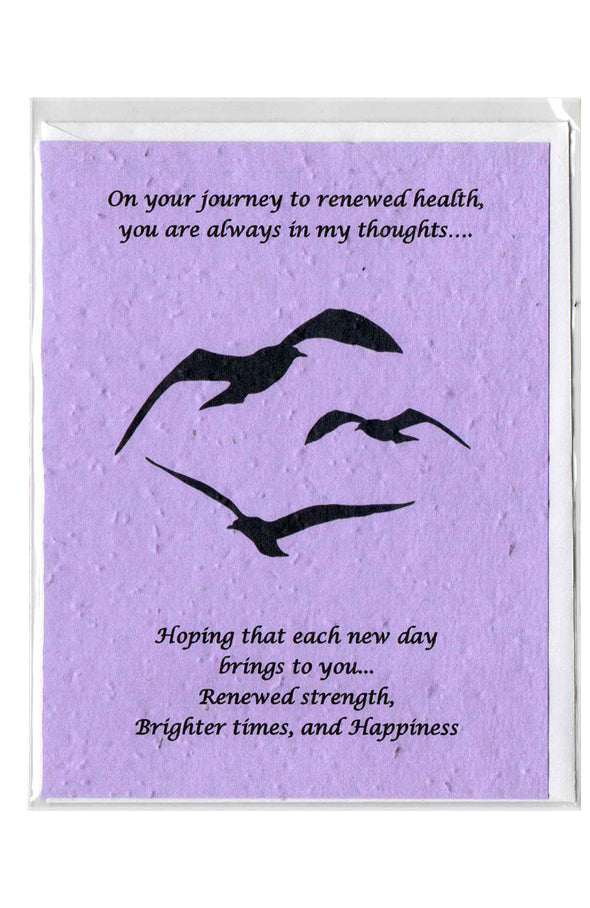 Plantable Greeting Card ~ Get Well: Journey to renewed health