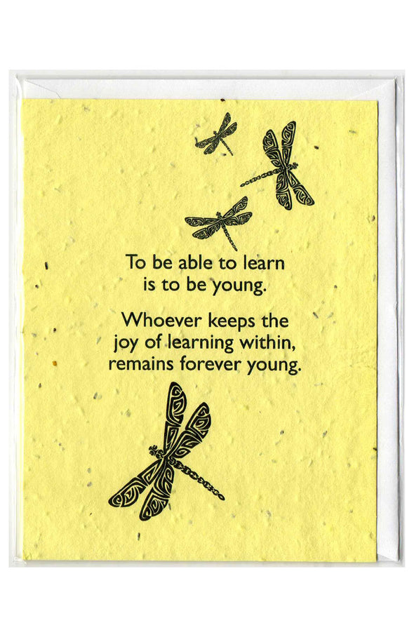 Plantable Greeting Card ~ Birthday/Encouragement: To be able to learn...