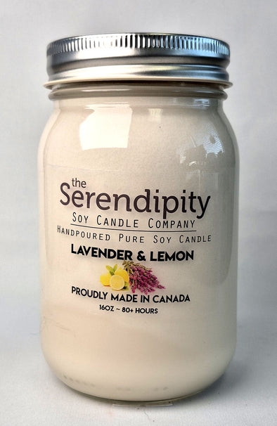 Pure Soy Wax Candle - Lavender & Lemon