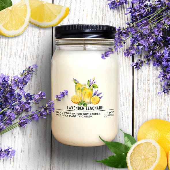 Pure Soy Wax Candle - Lavender Lemonade