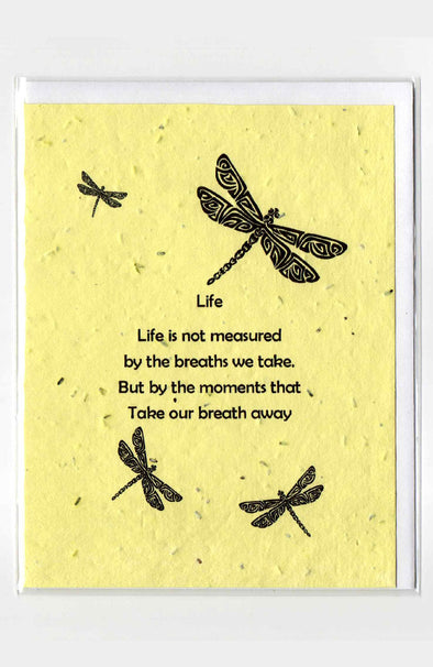 Plantable Greeting Card ~ Inspirational: Life is not measured...