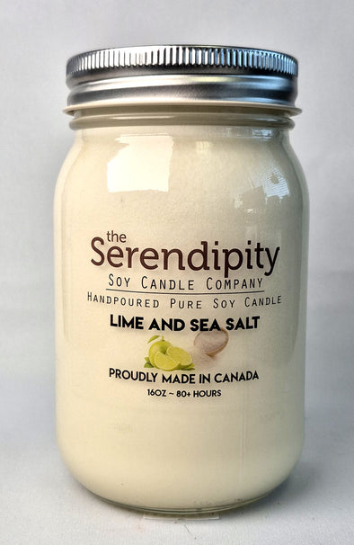 Pure Soy Wax Candle - Lime & Sea Salt