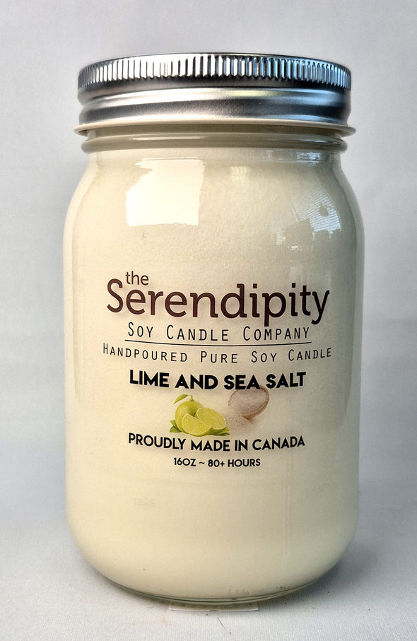 Pure Soy Wax Candle - Lime & Sea Salt