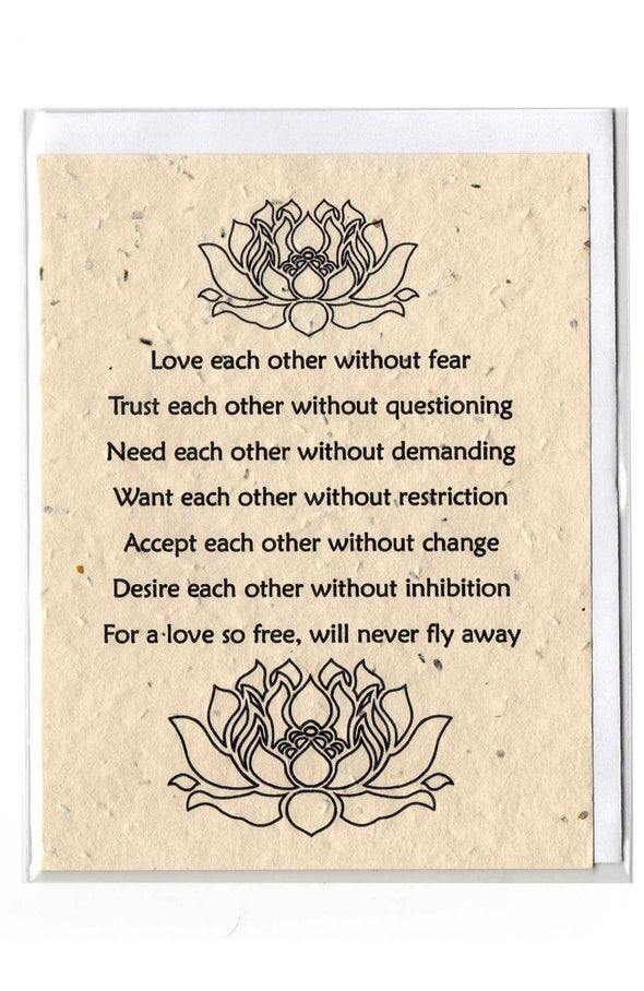 Plantable Greeting Card ~ Wedding: Love each other...