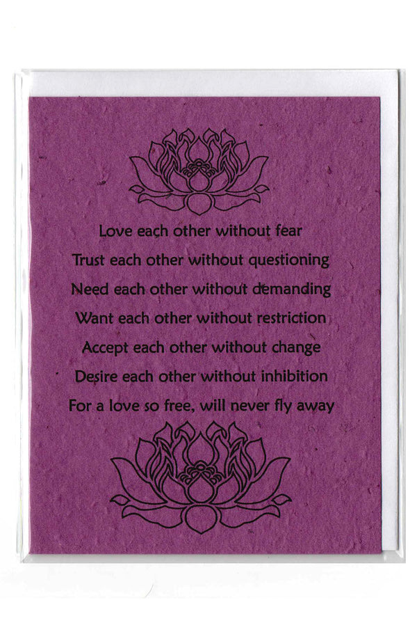 Plantable Greeting Card ~ Wedding: Love each other...