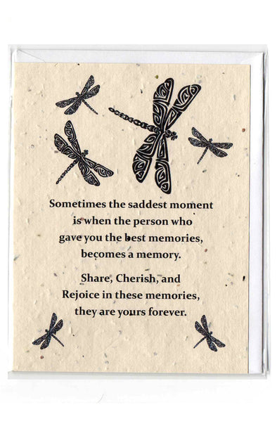 Plantable Greeting Card ~ Sympathy: These memories are yours forever