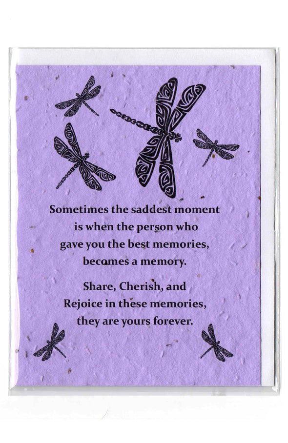 Plantable Greeting Card ~ Sympathy: These memories are yours forever