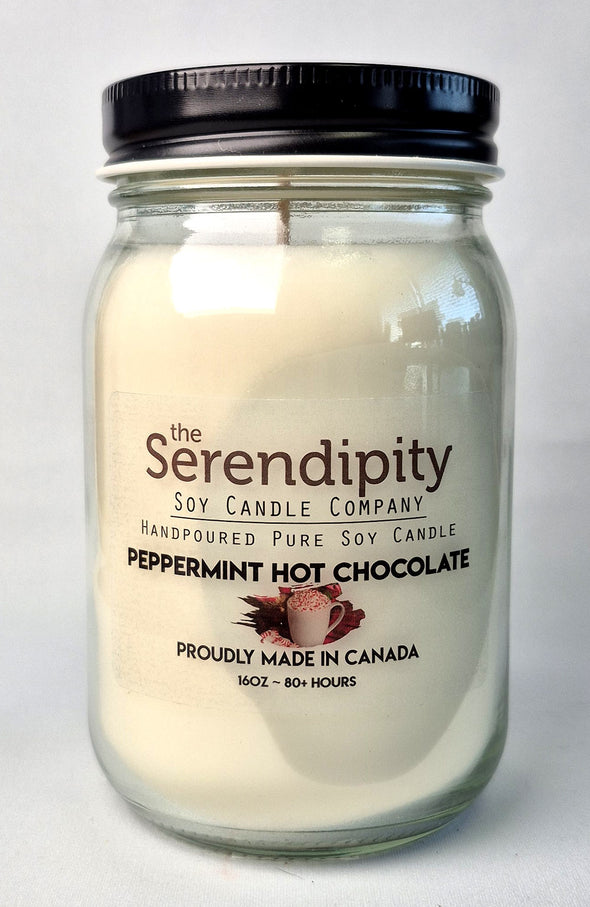 Pure Soy Wax Candle - Peppermint Hot Chocolate