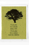 Plantable Greeting Card ~ Inspirational: If you plan for a decade...