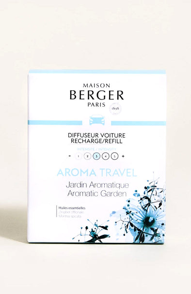 Maison Berger Set of 2 Car Diffuser Refills - Aroma Travel Aromatic Garden