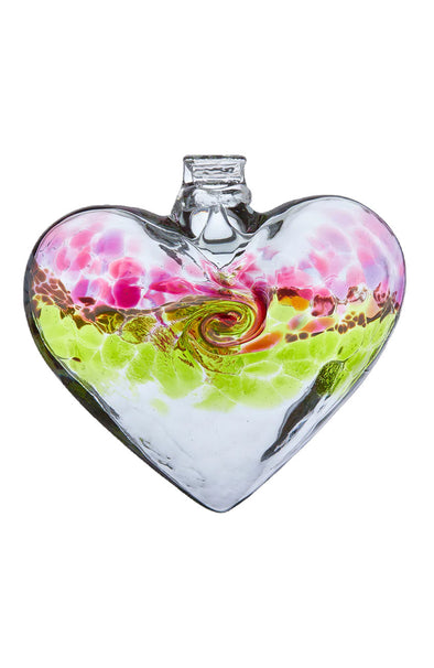 Van Glow Heart Ornament ~ Cranberry Lime