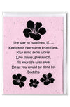 Plantable Greeting Card ~ Inspirational: The way to happiness is...