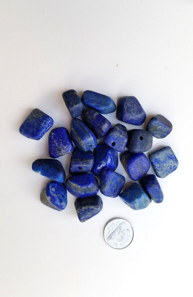 Tumbled Gemstones - Lapis Lazuli (drilled ; medium)