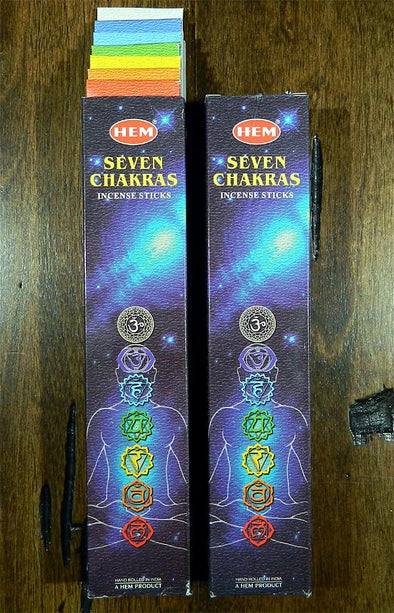 HEM Incense Hex Tube 35 Sticks - Seven Chakras