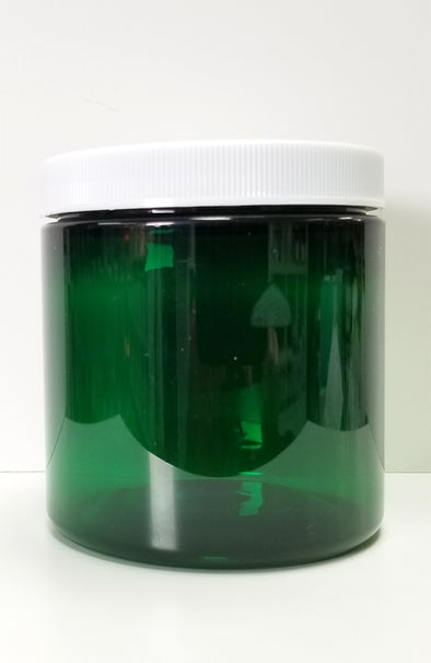 Green Straight Sided Jar - 8 oz