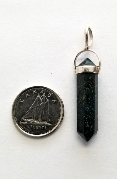 Gemstone Point with Sterling Silver - Bloodstone 04