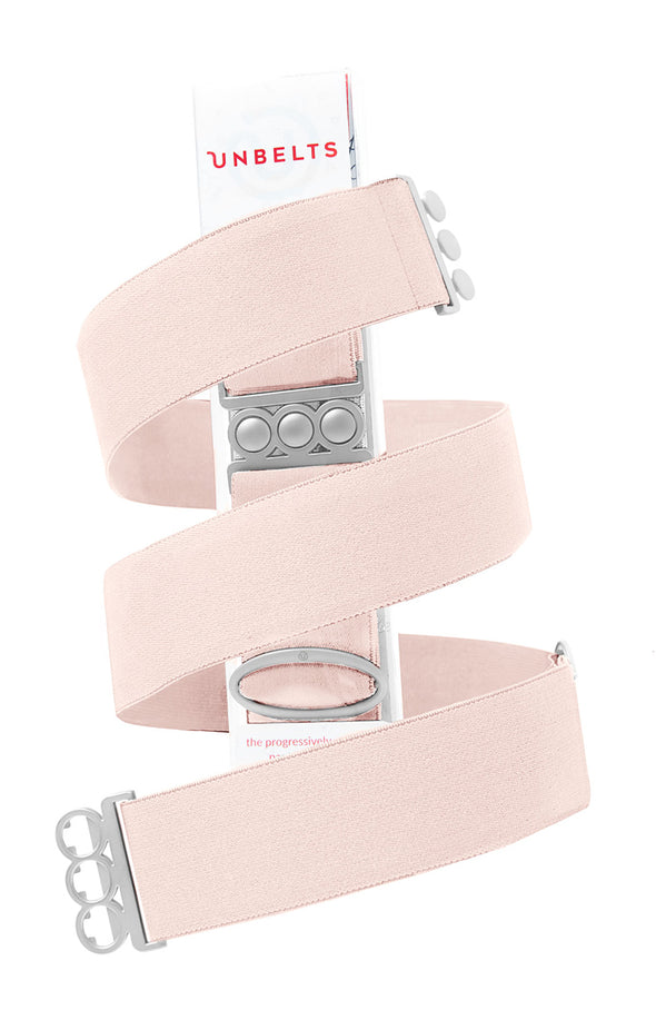 Unbelts Stretch Belt ~ You're Blushin' with Silver Buckle