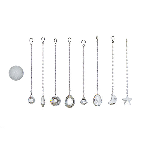 Small Faceted Moon Crystal Suncatcher  – Clear