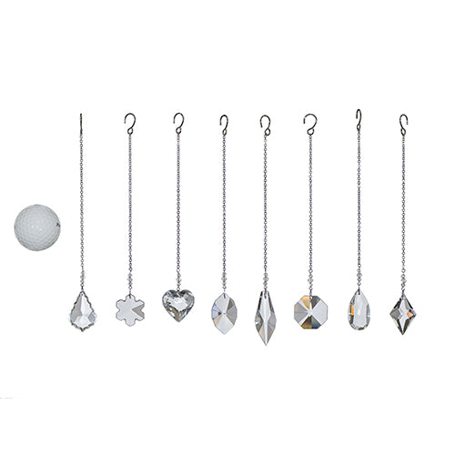 Small Faceted Arrowhead Crystal Suncatcher  – Clear