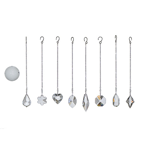 Small Faceted Heart Crystal Suncatcher  – Clear