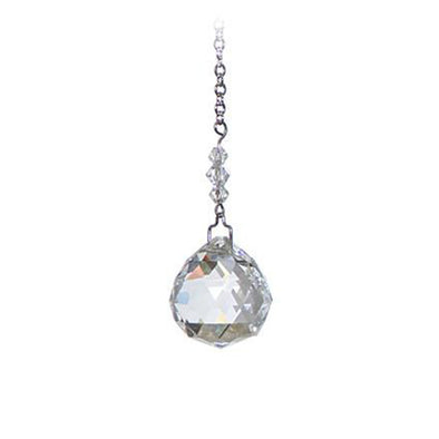 Small Faceted Sphere Crystal Suncatcher  – Clear