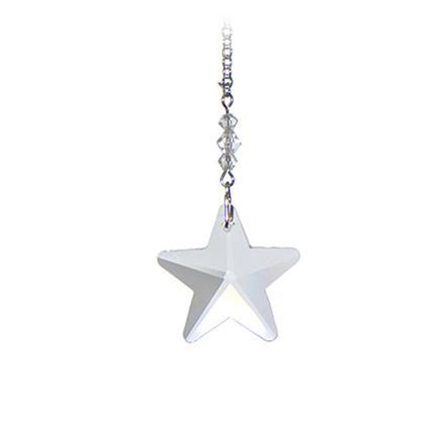 Small Faceted Star Crystal Suncatcher  – Clear